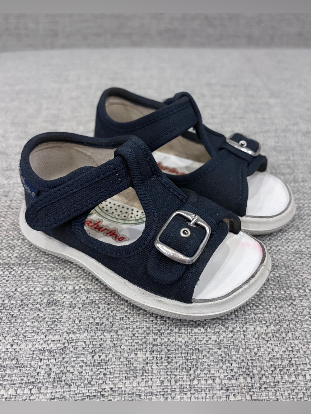 Naturino Navy Blue Kids Open-Toe Sandals with Buckle size 21